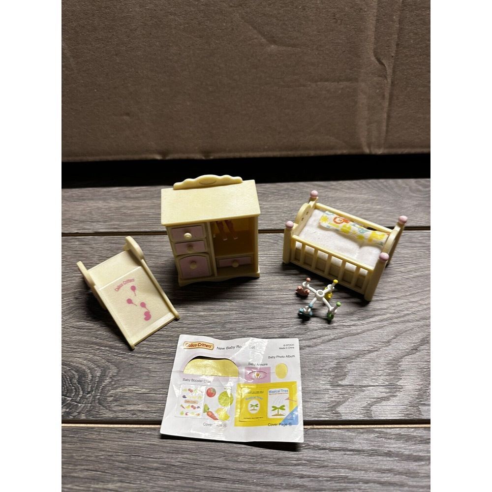 Calico Critters Play Set Replacement Piece CLOTHES WARDROBE Slide And Bed